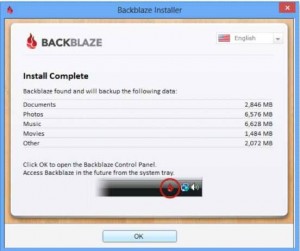 Backblaze installer